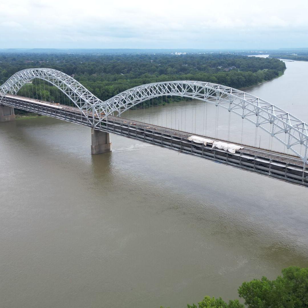 Sherman Minton construction drone view